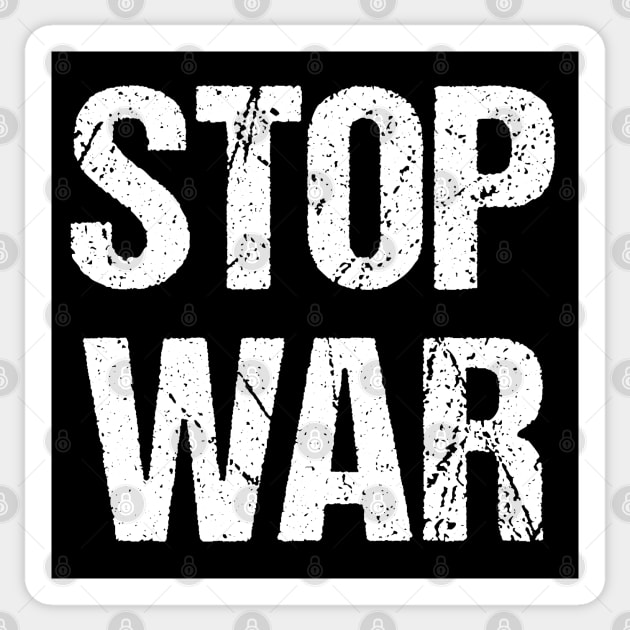 Stop War (white letters) Sticker by COUNTRY FLAGS